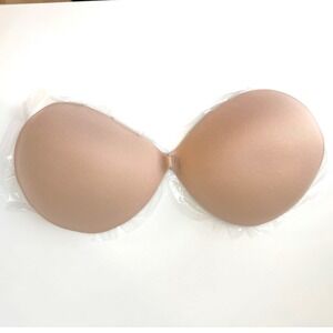 BOOMBA Sticky Bra Beige Size G Strapless Adhesive Silicone NEW